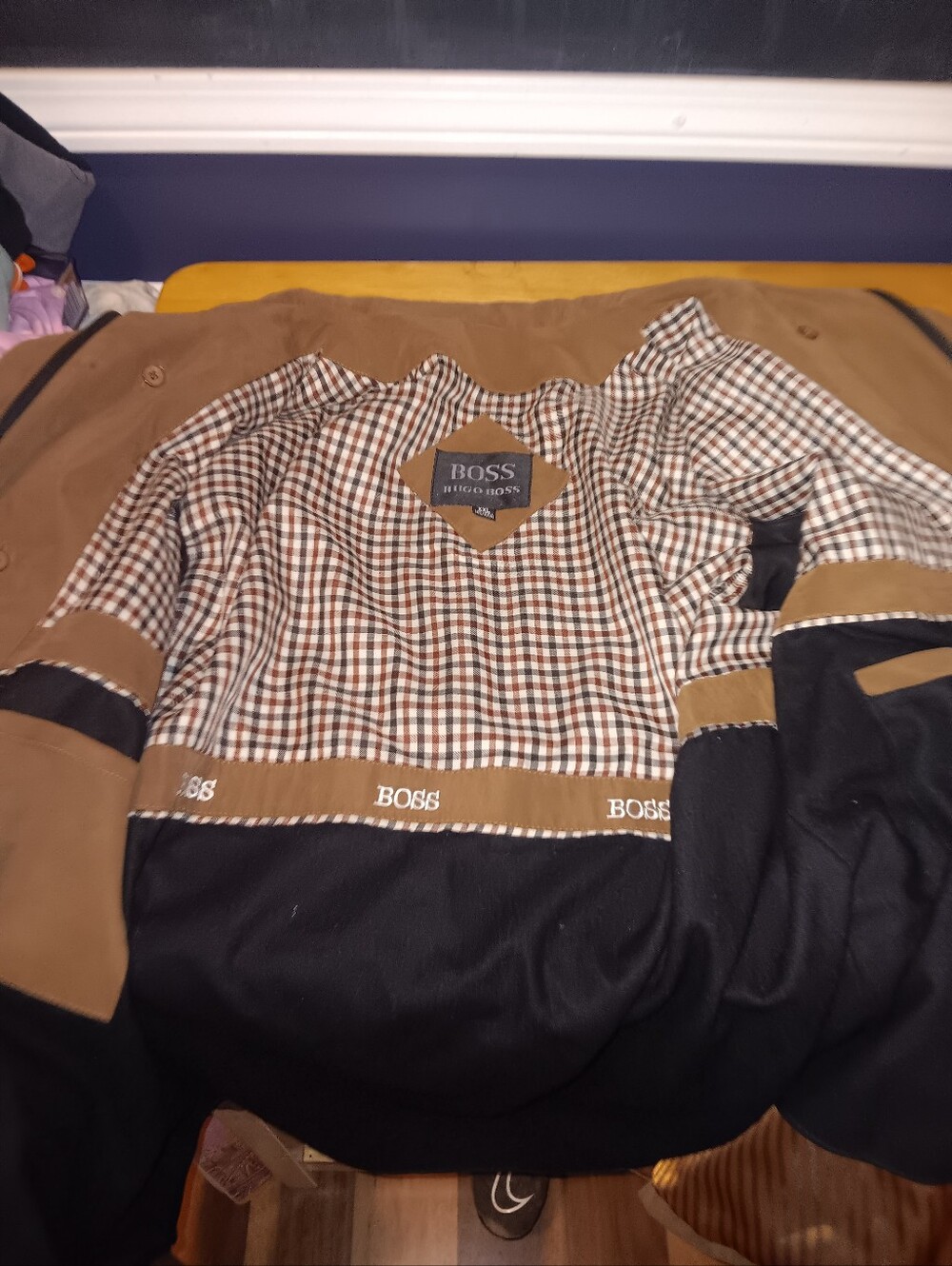 Hugo Boss Vintage Suede Coat Size XXL